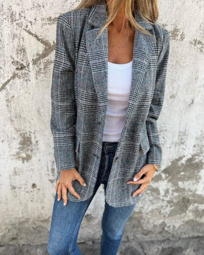 EIRA - BLAZER À CARREAUX INTEMPOREL