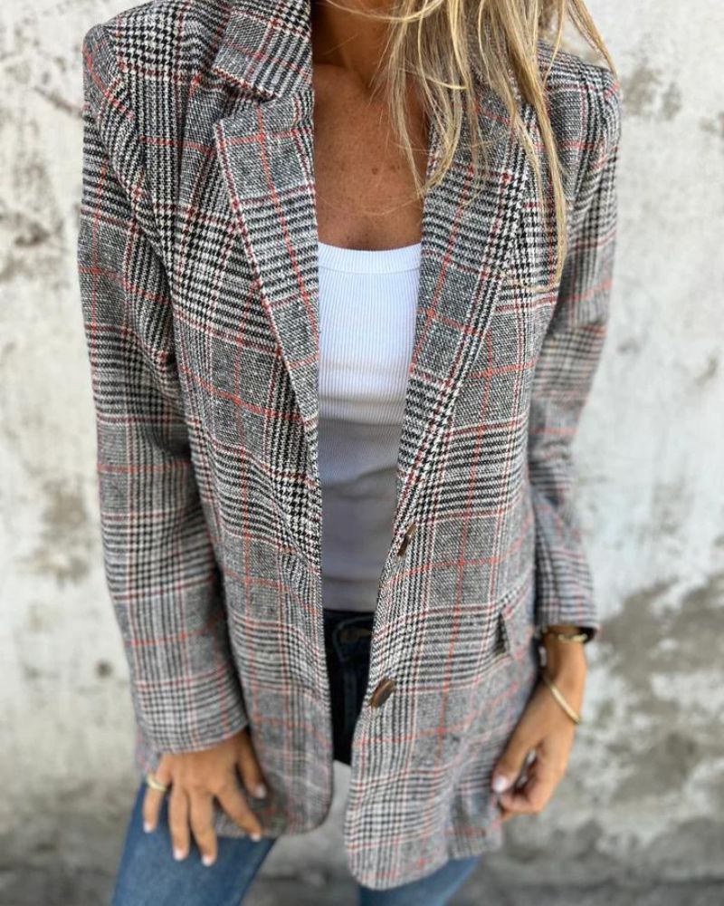 EIRA - BLAZER À CARREAUX INTEMPOREL