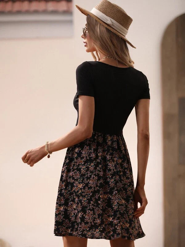 Oceane | Robe D'Été Noire Pour Femme | Mini