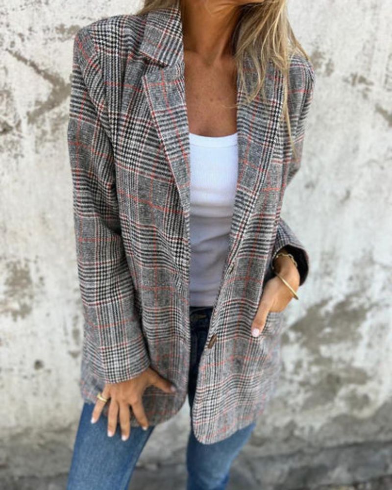 EIRA - BLAZER À CARREAUX INTEMPOREL