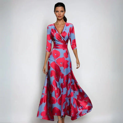 Emily | Robe portefeuille florale élégante