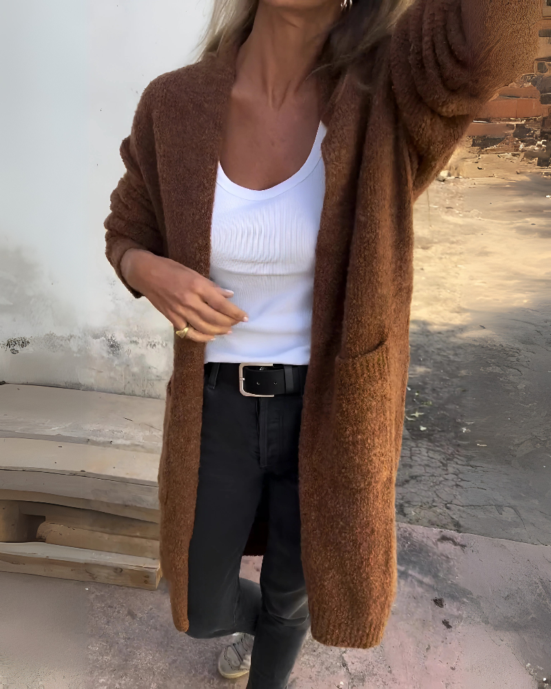 BELIA - CARDIGAN DÉCONTRACTÉ EN MAILLE AVEC POCHES