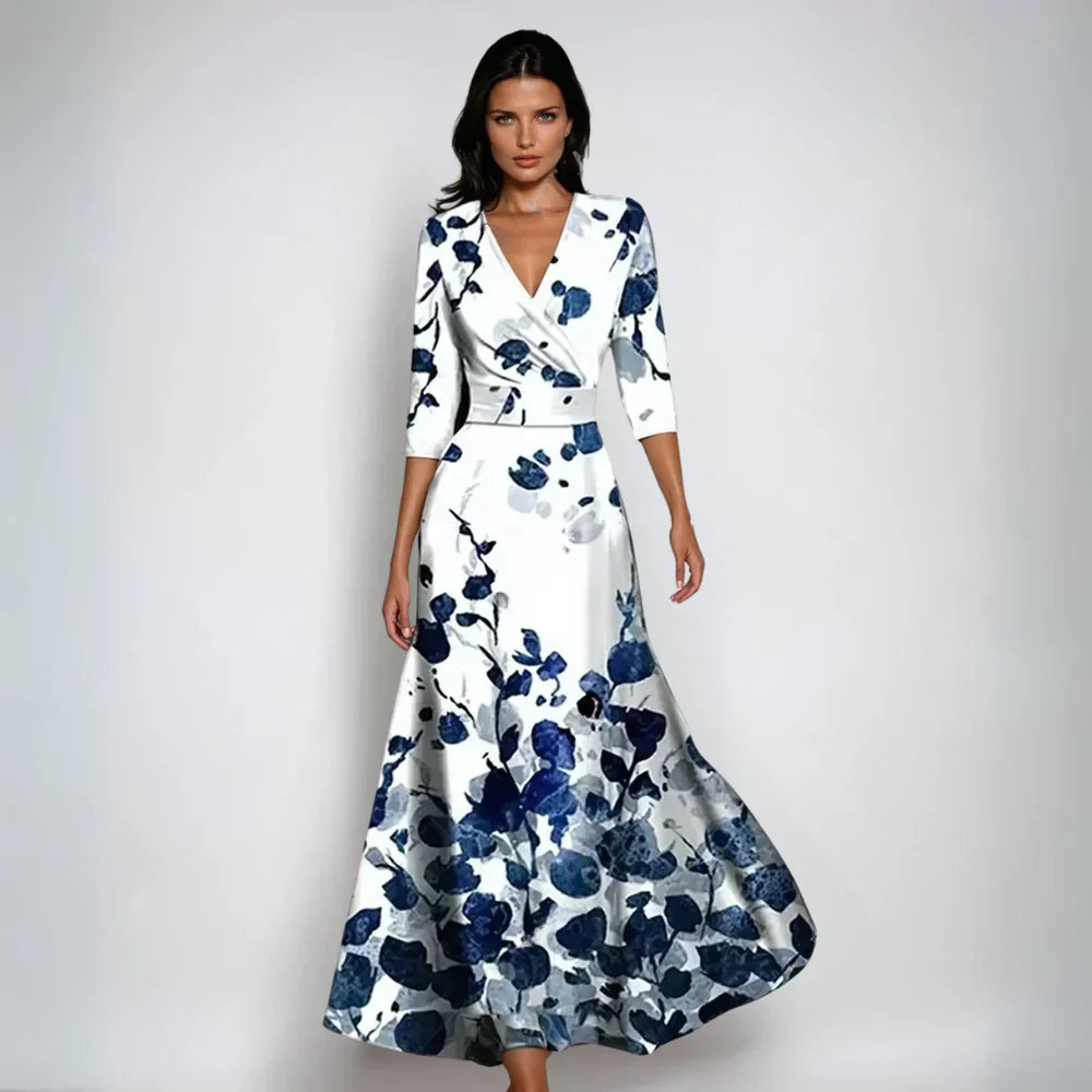 Emily | Robe portefeuille florale élégante