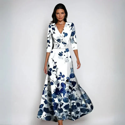 Emily | Robe à Noeud Fleuri Élégante