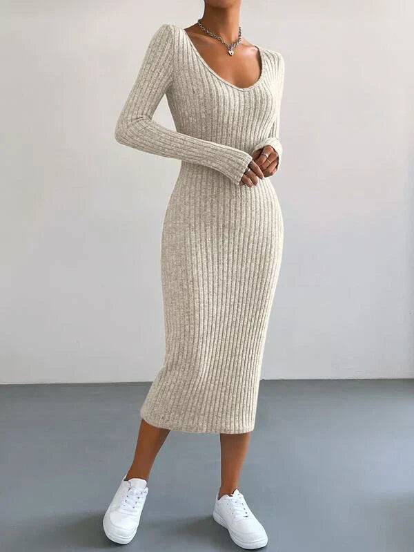 Aurelie | Robe Longue Manche Pour Femme | Midi