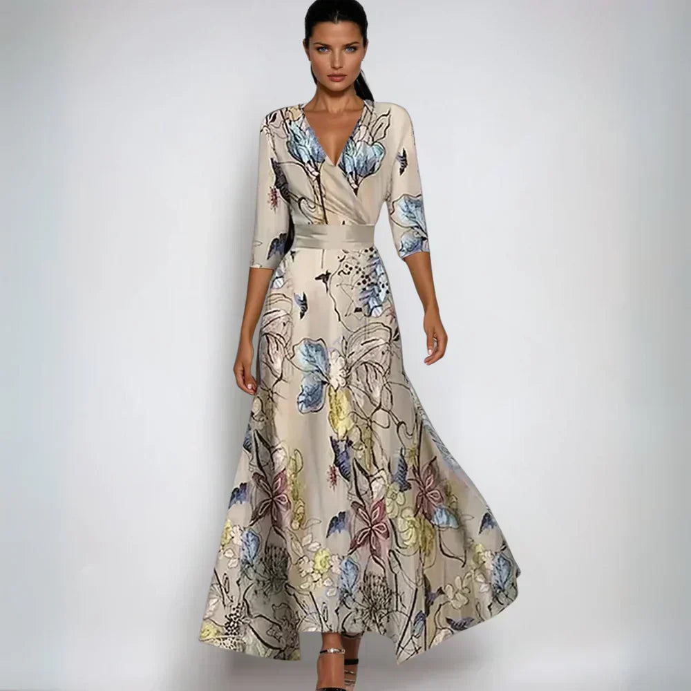 Emily | Robe portefeuille florale élégante