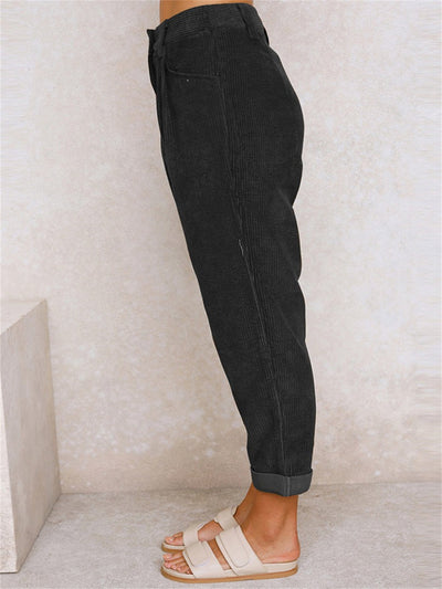 Beatrice | Pantalon Court Femme | Velours Côtelé