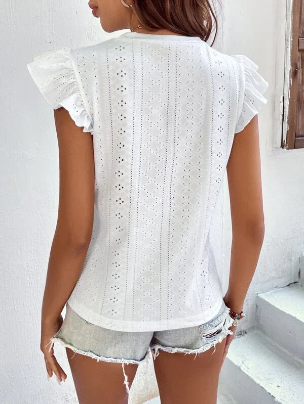 Anais | Top Simple Pour Femme | Blanche