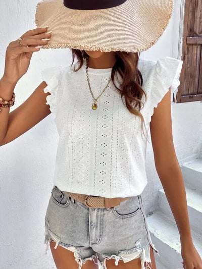 Anais | Top Simple Pour Femme | Blanche