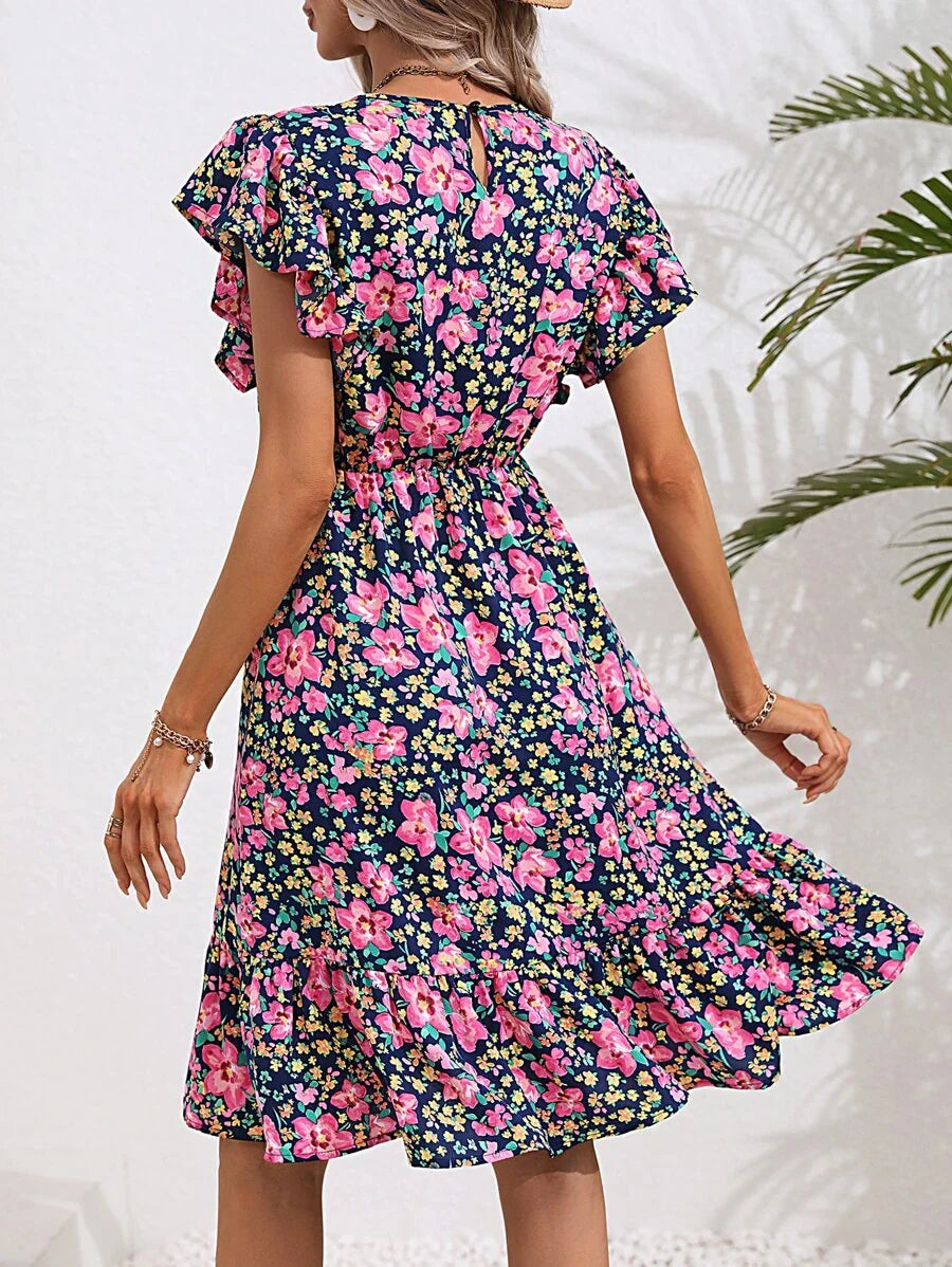 Claire | Robe Fleurs Pour Femme | Mini
