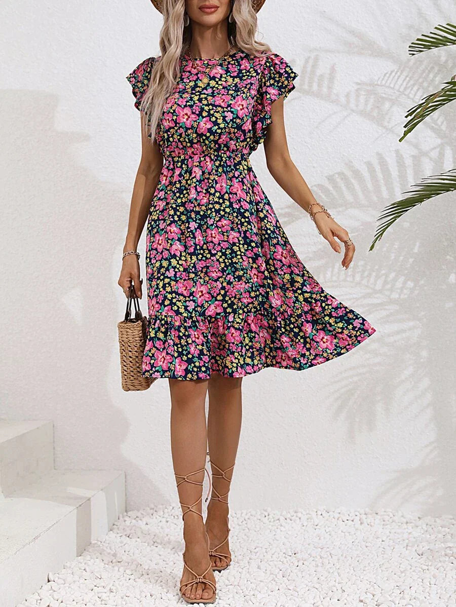 Claire | Robe Fleurs Pour Femme | Mini
