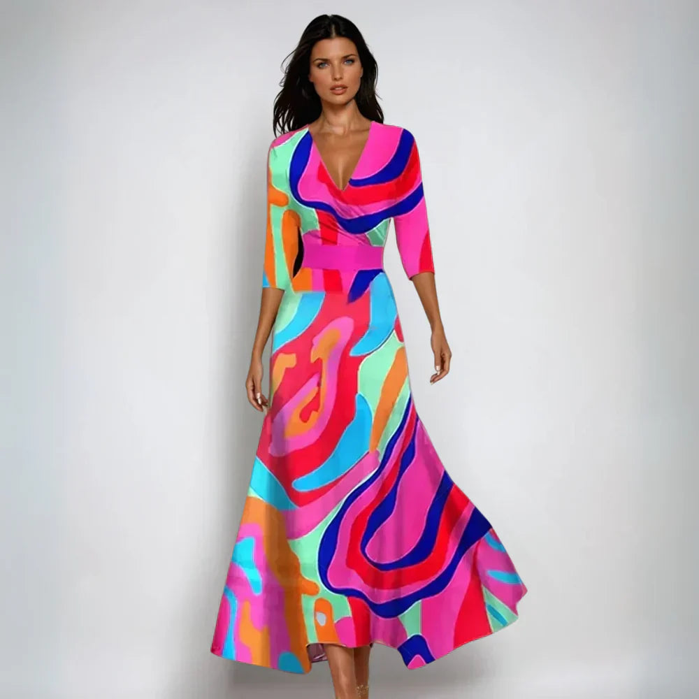 Emily | Robe portefeuille florale élégante