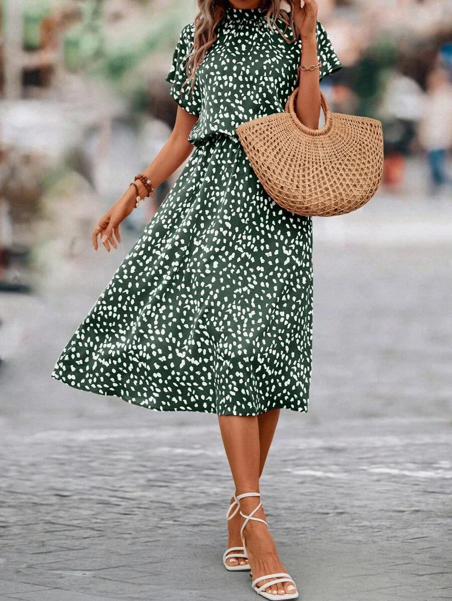 Ellie | Robe À Manches Courtes Pour Femmes | Midi