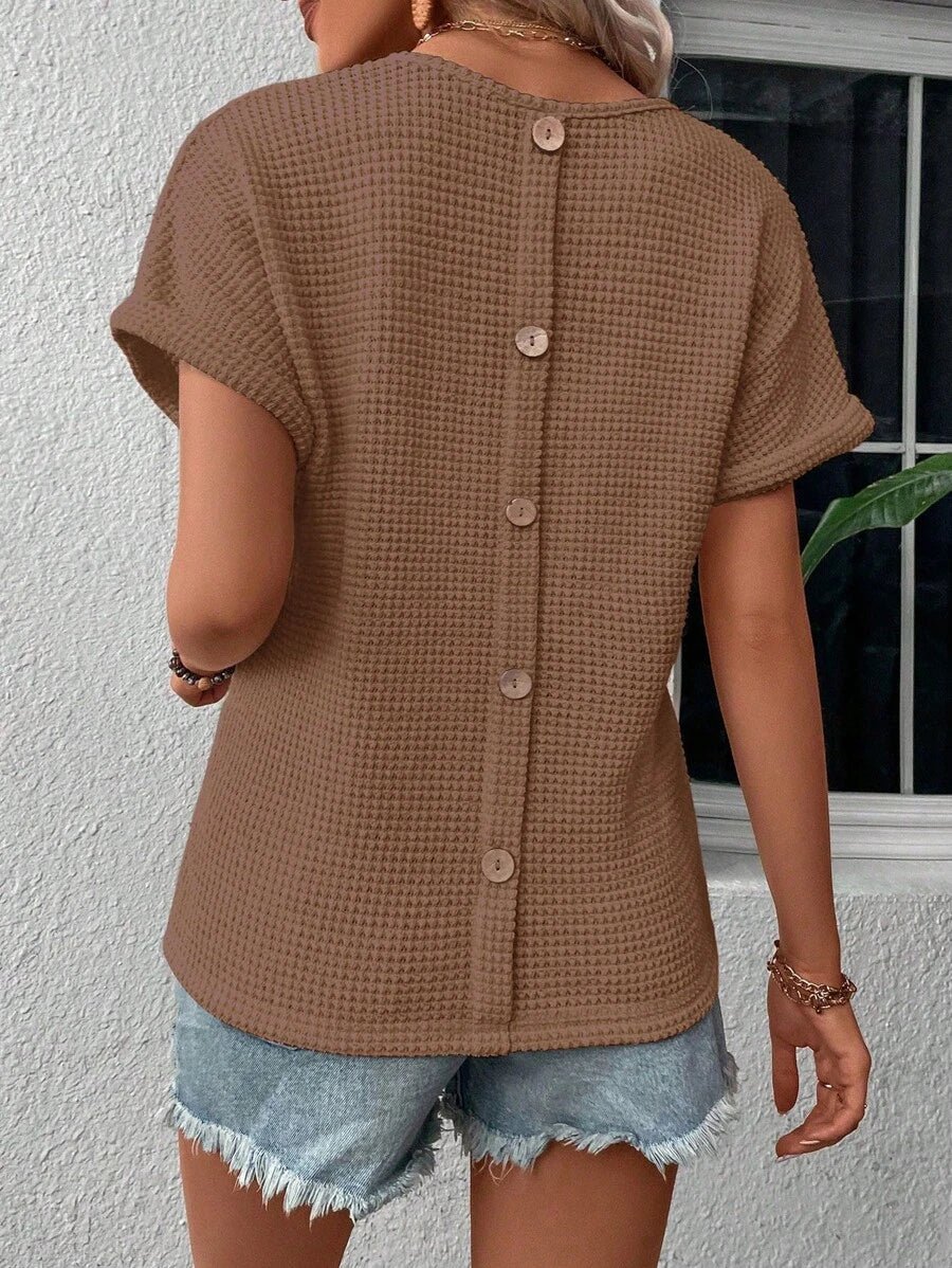 Manon | Top Manches À Poignets Roulés Pour Femme | Simple