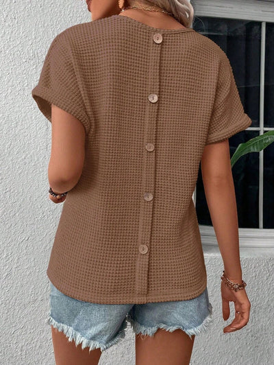 Manon | Top Manches À Poignets Roulés Pour Femme | Simple
