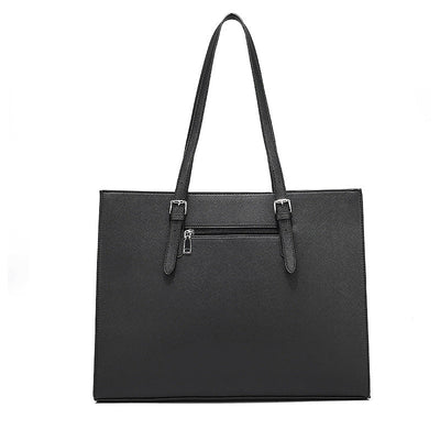 Sacoche d'ordinateur portable en cuir pour femmes avec bandoulière pratique