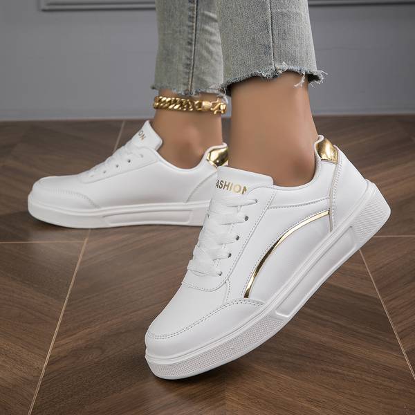 Amélie | Chaussure Blanche  Pour Femme | À Lacets