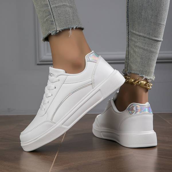 Amélie | Chaussure Blanche  Pour Femme | À Lacets