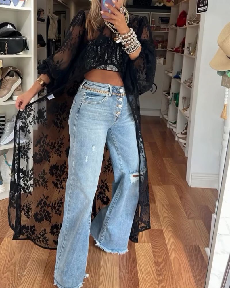 NYXELLE - TUNIQUE LONGUE EN DENTELLE