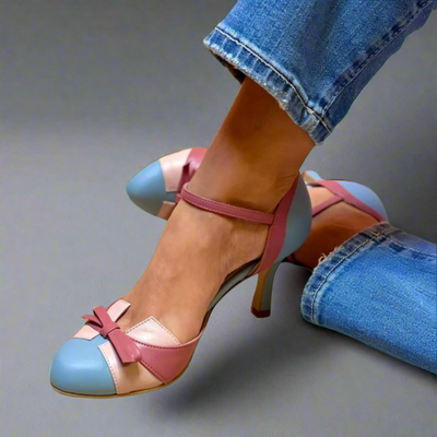 Eulalia| Escarpins Color Block Avec Nœud