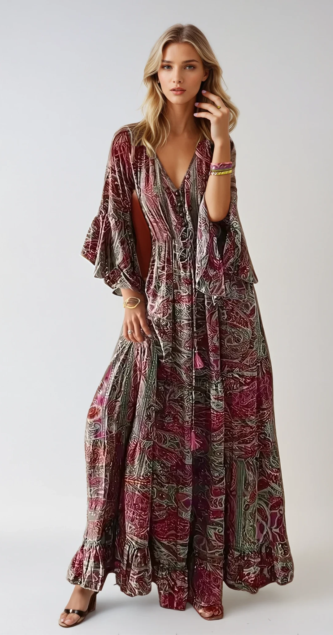Reine - Robe Longue Confortable Pour Les Styles Décontractés