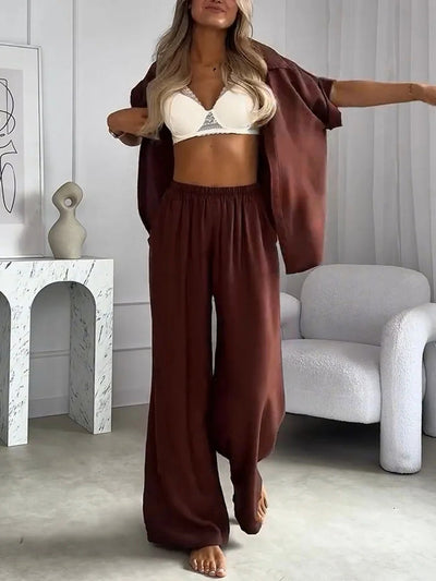 Ensemble chemise et pantalon décontractés