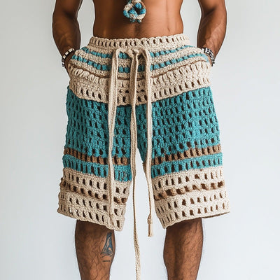 Short de plage tressé