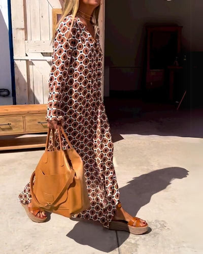 Chloe™ | Robe Longue Imprimée Coupe Décontractée