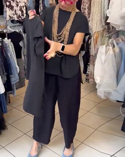 Blouse Décontractée Street Couleur Unie