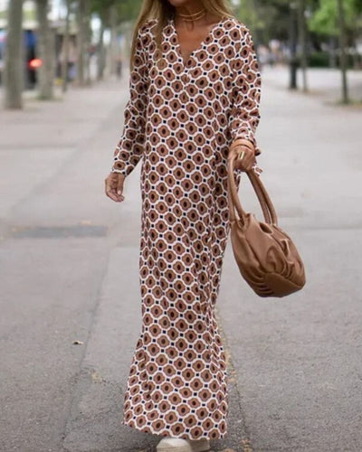 Chloe™ | Robe Longue Imprimée Coupe Décontractée