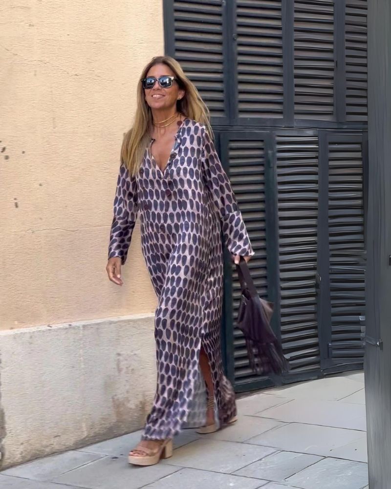 Chloe™ | Robe Longue Imprimée Coupe Décontractée
