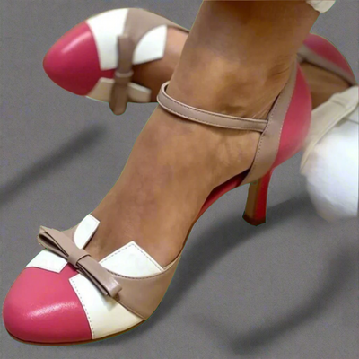 Eulalia| Escarpins Color Block Avec Nœud