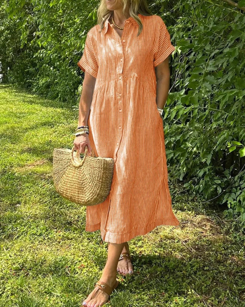 ANOREA - ROBE RAYÉE ÉLÉGANTE