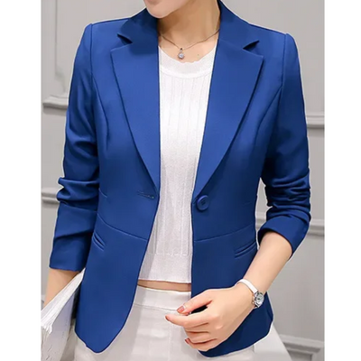 Blazer Femme – Coupe Cintrée – Silhouette Structurée – Fermeture Un Bouton