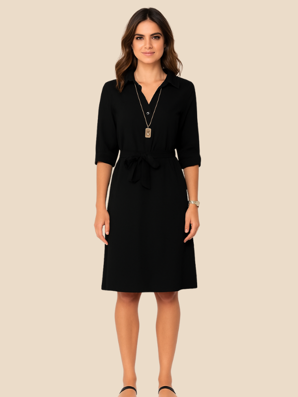 Robe Chemise | Ceinture à Nouer | Élégance Polyvalente