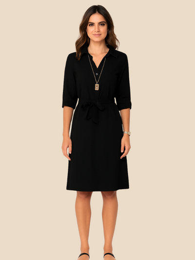 Robe Chemise | Ceinture à Nouer | Élégance Polyvalente