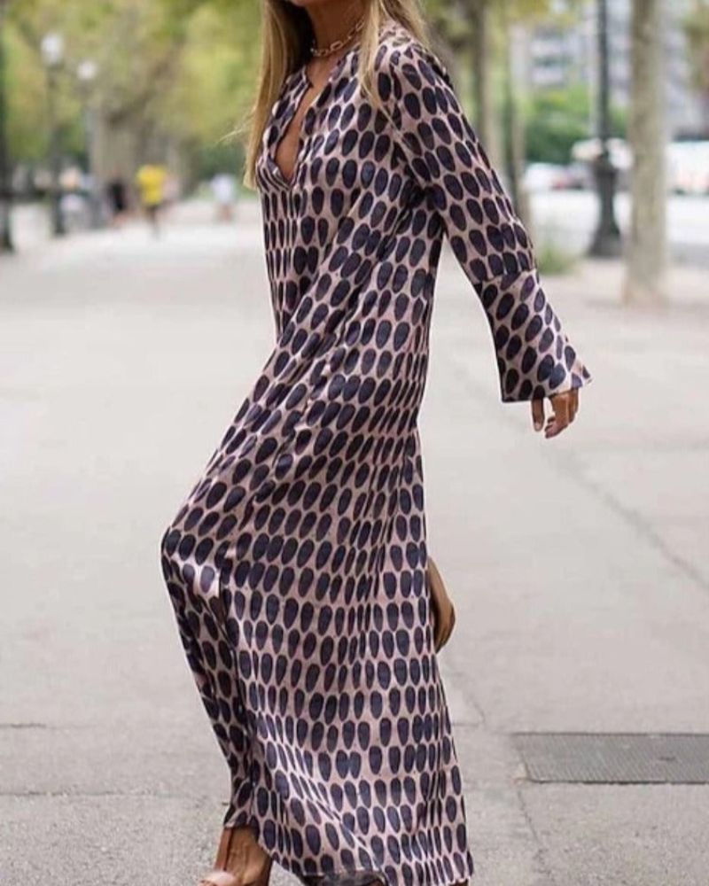 Chloe™ | Robe Longue Imprimée Coupe Décontractée