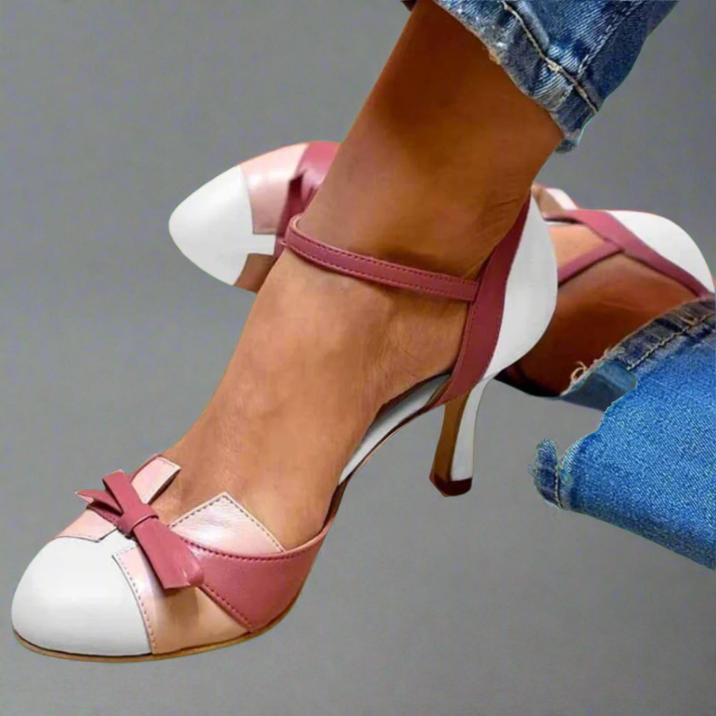 Eulalia| Escarpins Color Block Avec Nœud