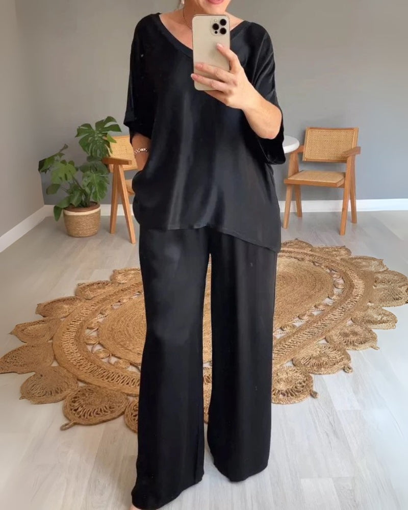 DALORES - ENSEMBLE 2 PIÈCES EN SATIN