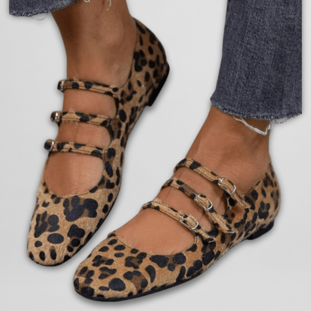 Adonise | Ballerines élégantes au motif animalier