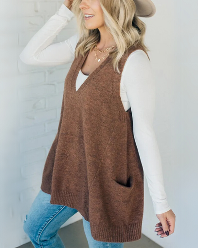 AROLA - GILET EN MAILLE DOUILLET