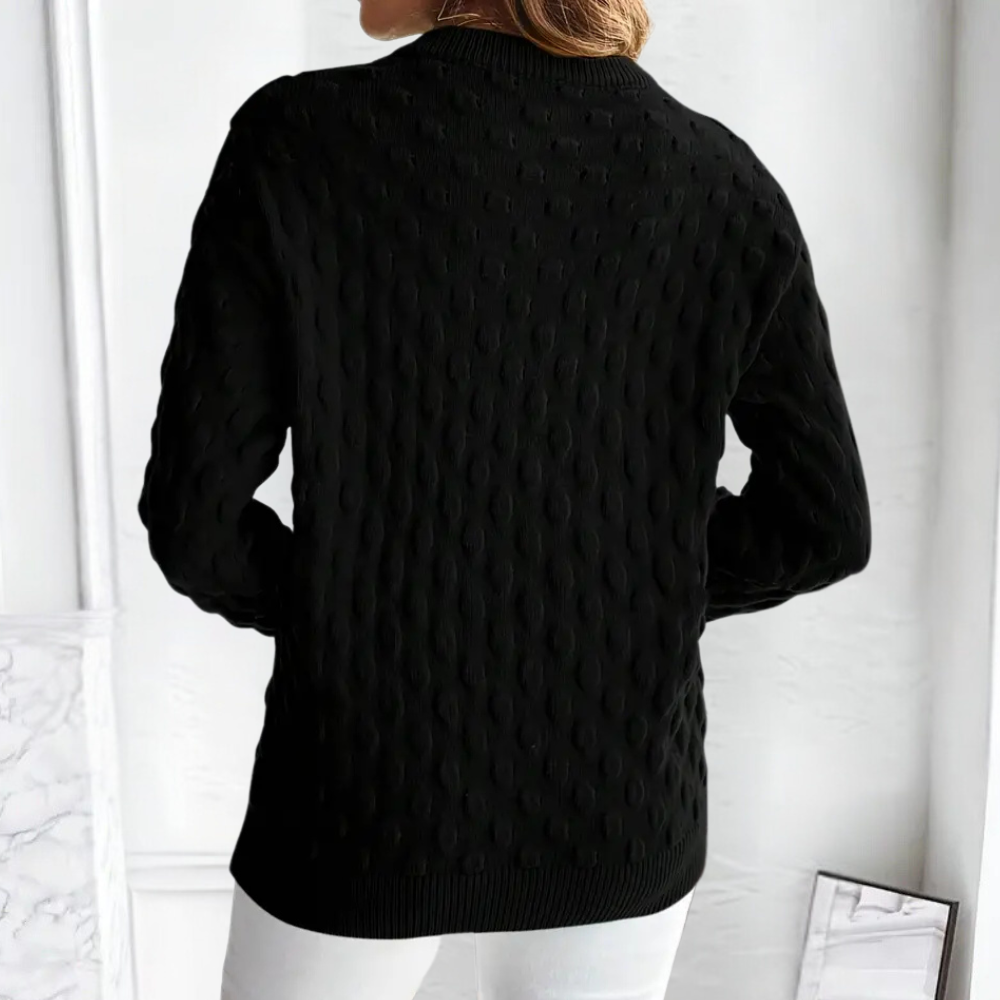 LETICIA - Pull Texturé en Tricot pour Femme