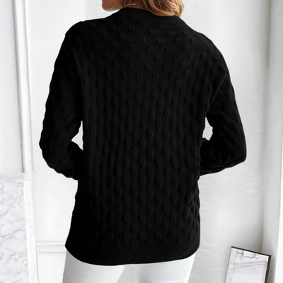 LETICIA - Pull Texturé en Tricot pour Femme