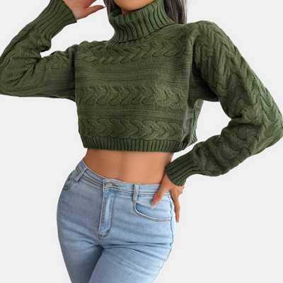 KIMBERLY - Pull Écourté Classique pour Femmes
