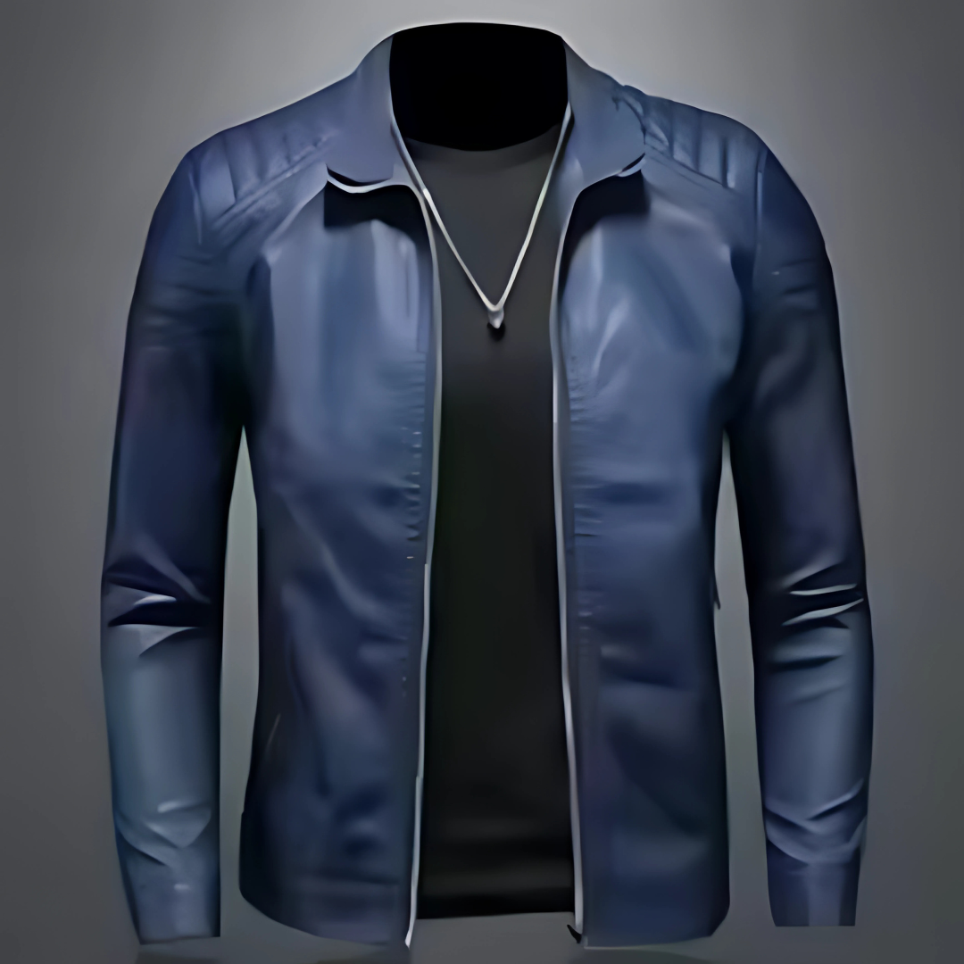 JONNY | Veste en cuir sans poches poitrine
