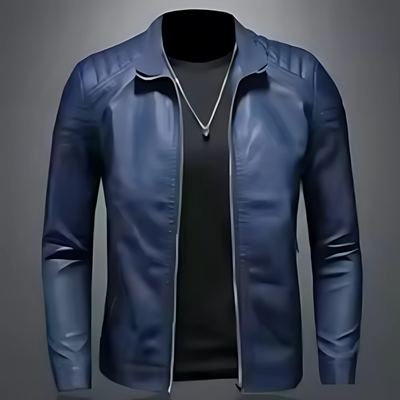 JONNY | Veste en cuir sans poches poitrine