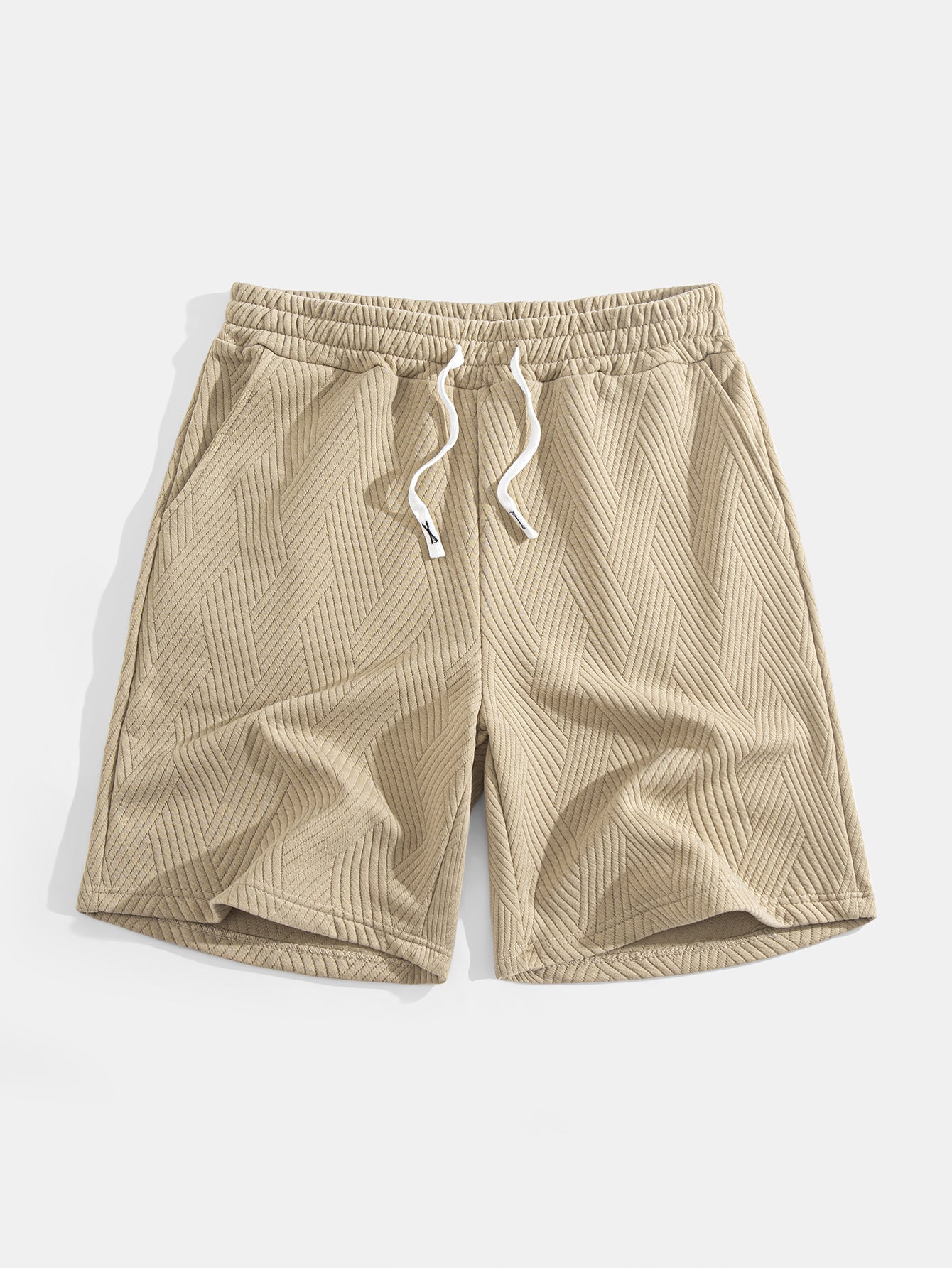 Débardeur à Capuche Jacquard Rayé avec Short Assorti