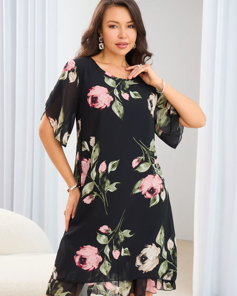 AMELIN - Robe élégante en mousseline