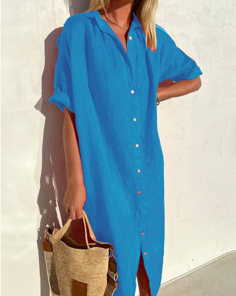 Dominique | Robe Chemise Stylisé Pour Femme | Mini