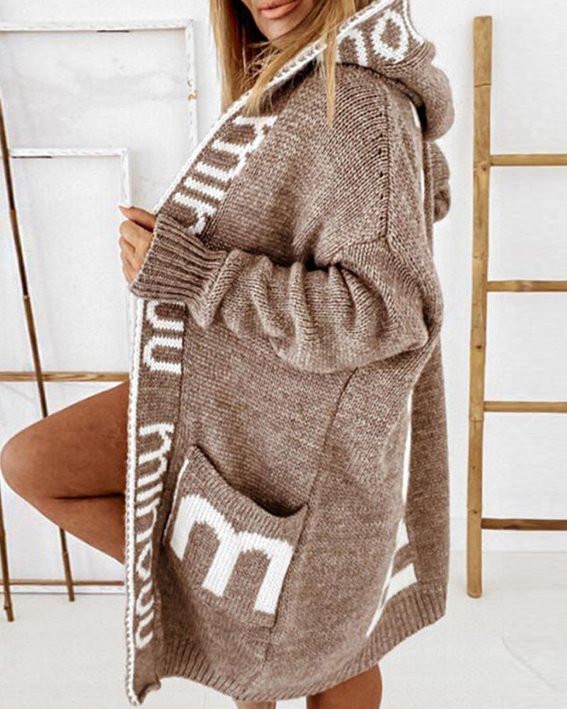 Anna™ - Longue et stylée veste en tricot décontractée avec capuche